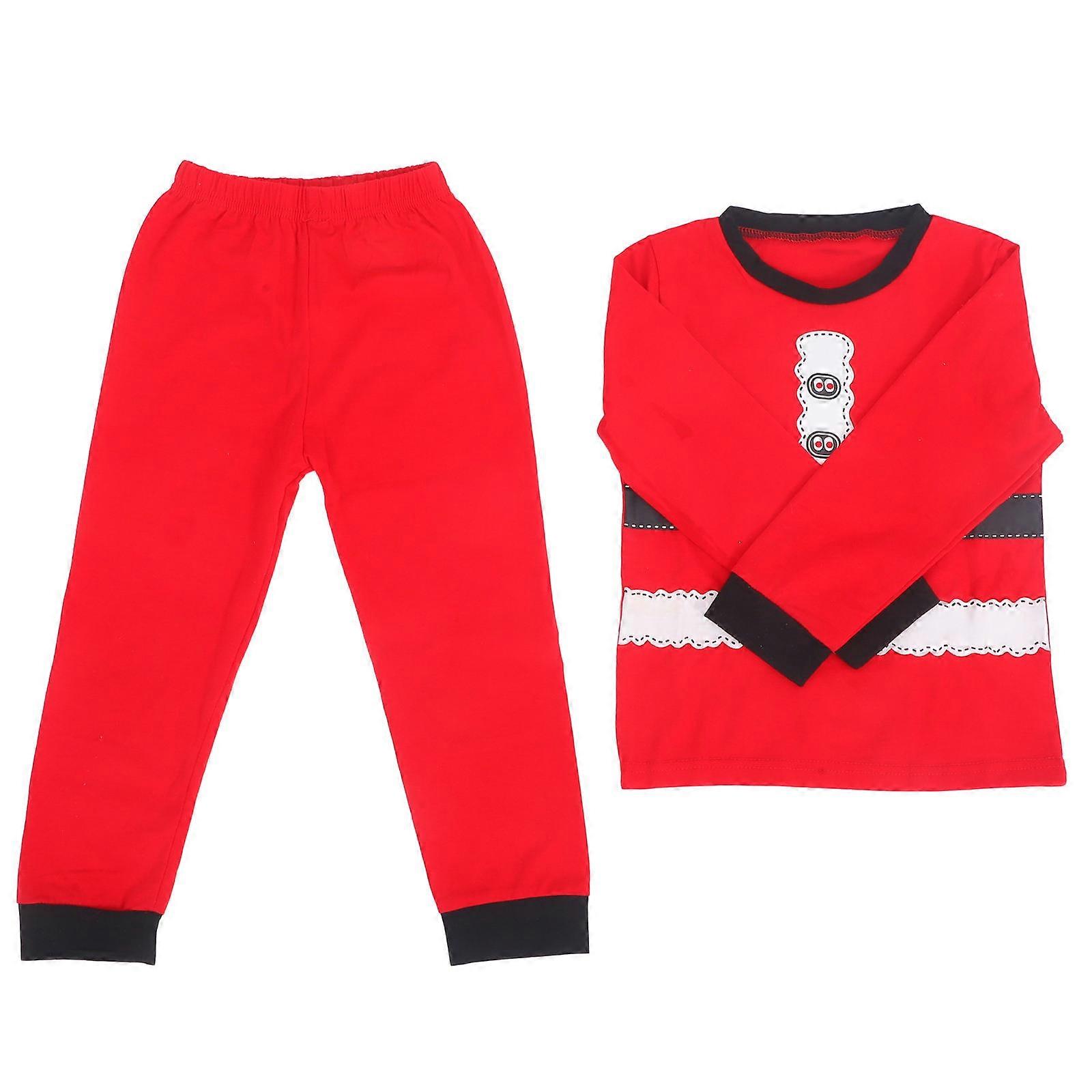 Jultomtekostym för barn 2 set röd julpyssel för barn