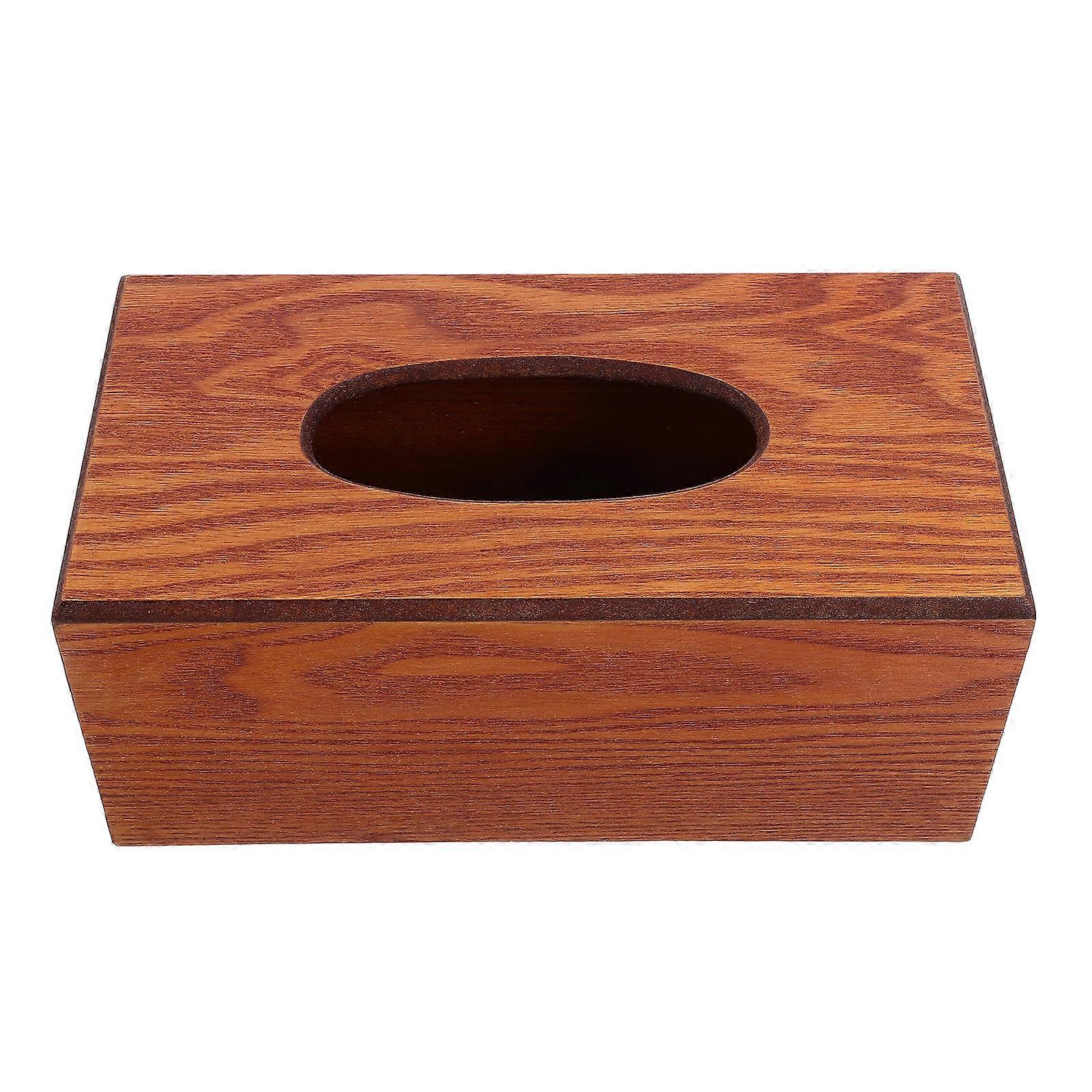 Wooden Tissue Box Cover Rectangle for Napkin Storage 3Pcs Set