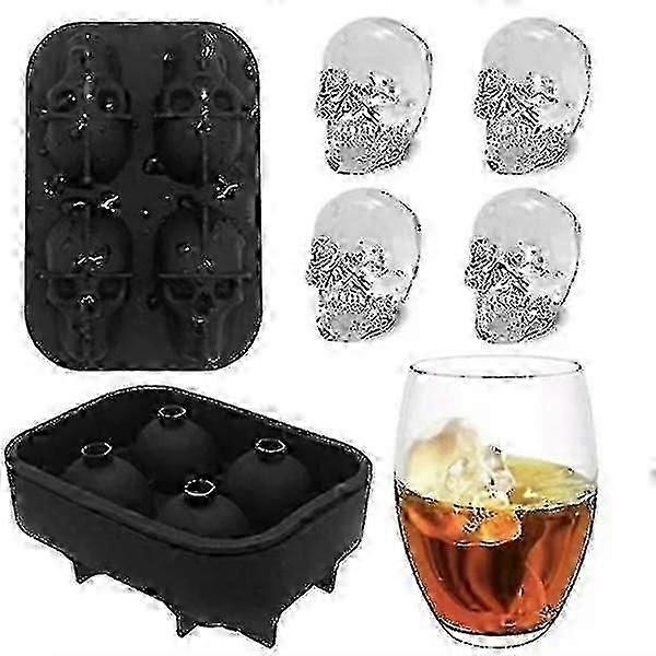 Diy Creative Ice Cube Trays Molds Silicone Ice Mould Skull Shape
