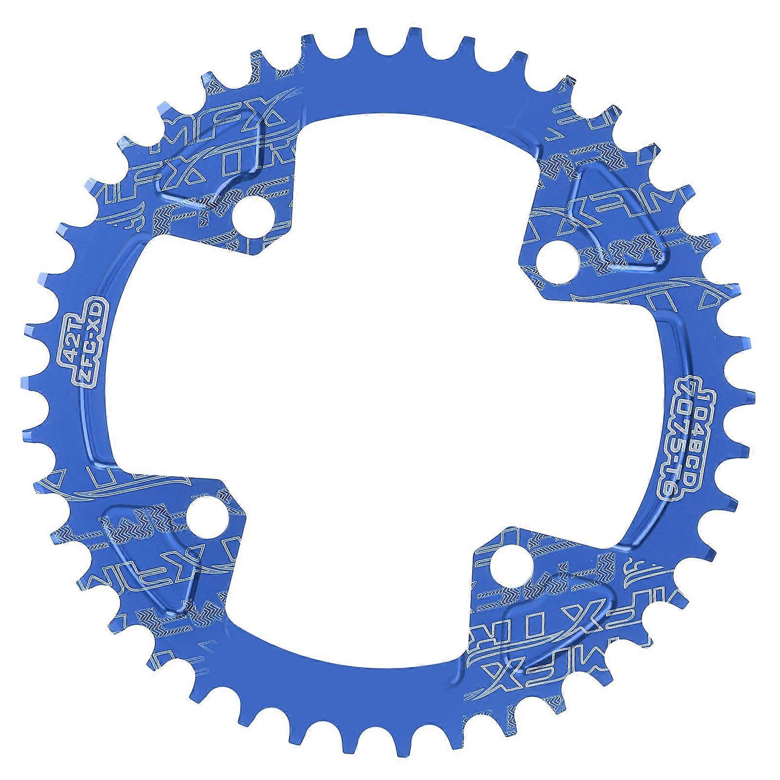 FMFXTR 104BCD Crankset Chainring Aluminum Alloy Positive and Negative 42T MTB Bicycle ChainringBlue