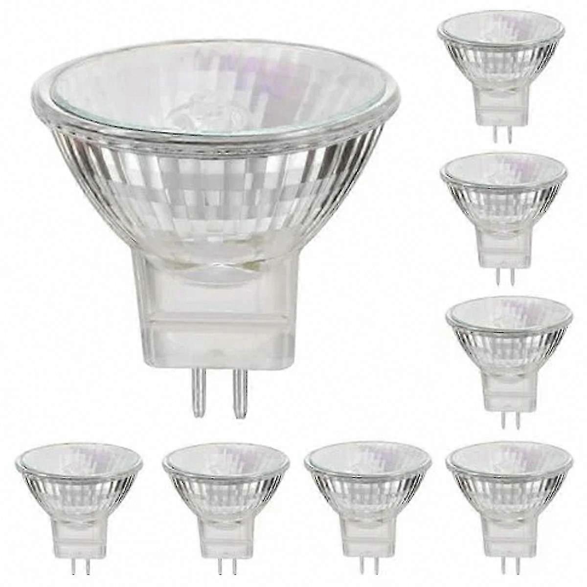 GU4 Base 12V 35W Lámparas Halógenas 2800K Blanco Cálido, Regulable, Pack de 8