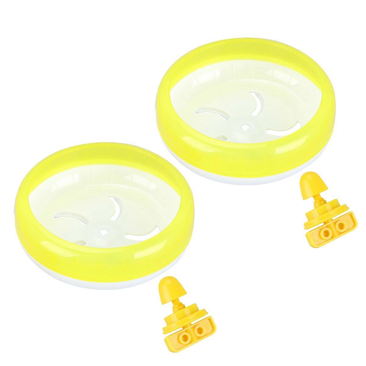 18cm Hamster Running Wheel for Pets Exercise Plastic Yellow Wheel