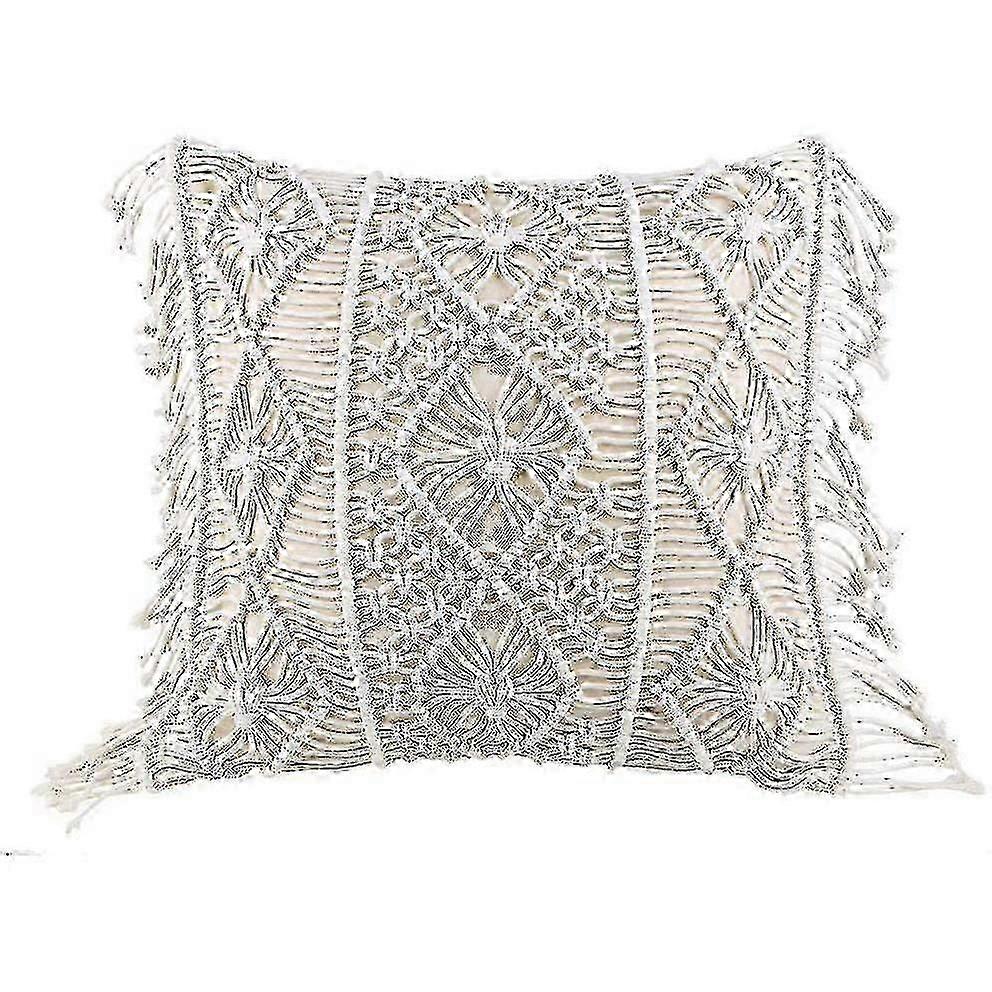 Boho Cotton Macrame Cushion Cover for Sofa, Bed, Car - Decorative