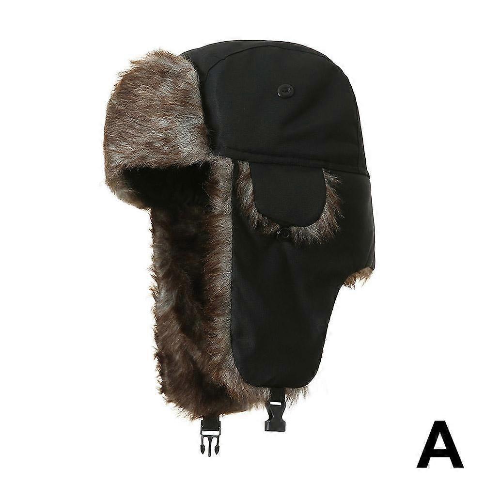 Insulated Polyester Winter Hat with Ear Flaps Waterproof and Windproof for Outdoor Activities