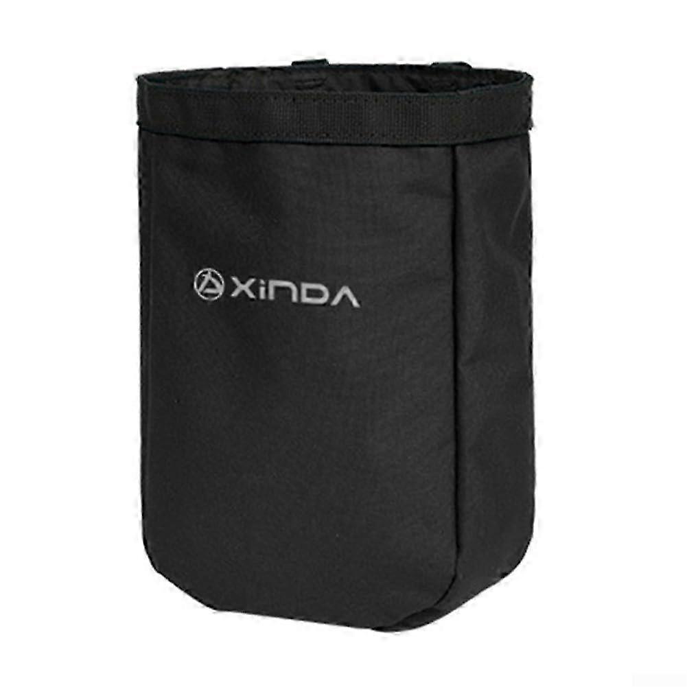 Kletter-Kreide-Tasche Schwarz mit Verstellbarem Hüftgurt, Schnellclip und Werkzeugaufbewahrung für Kletterzubehör 25-26