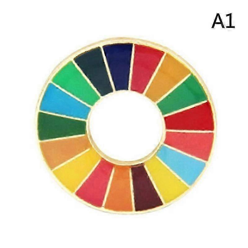 Smaltovaných 17 farieb Ciele trvalo udržateľného rozvoja Brošňa OSN Sdgs Pin