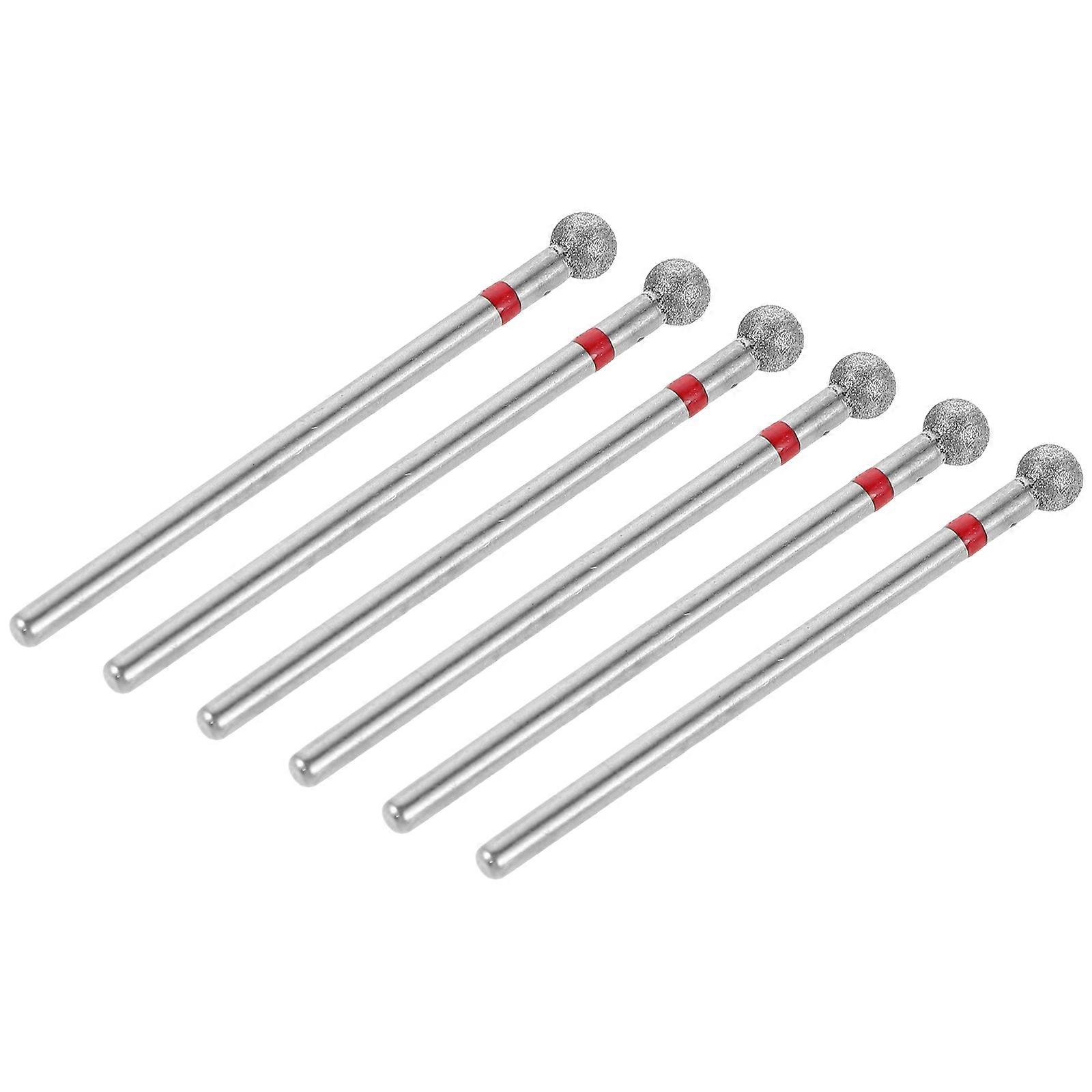 Diamond Nail Drill Bits Ball Head for Precise Nail Care 6Pcs Set