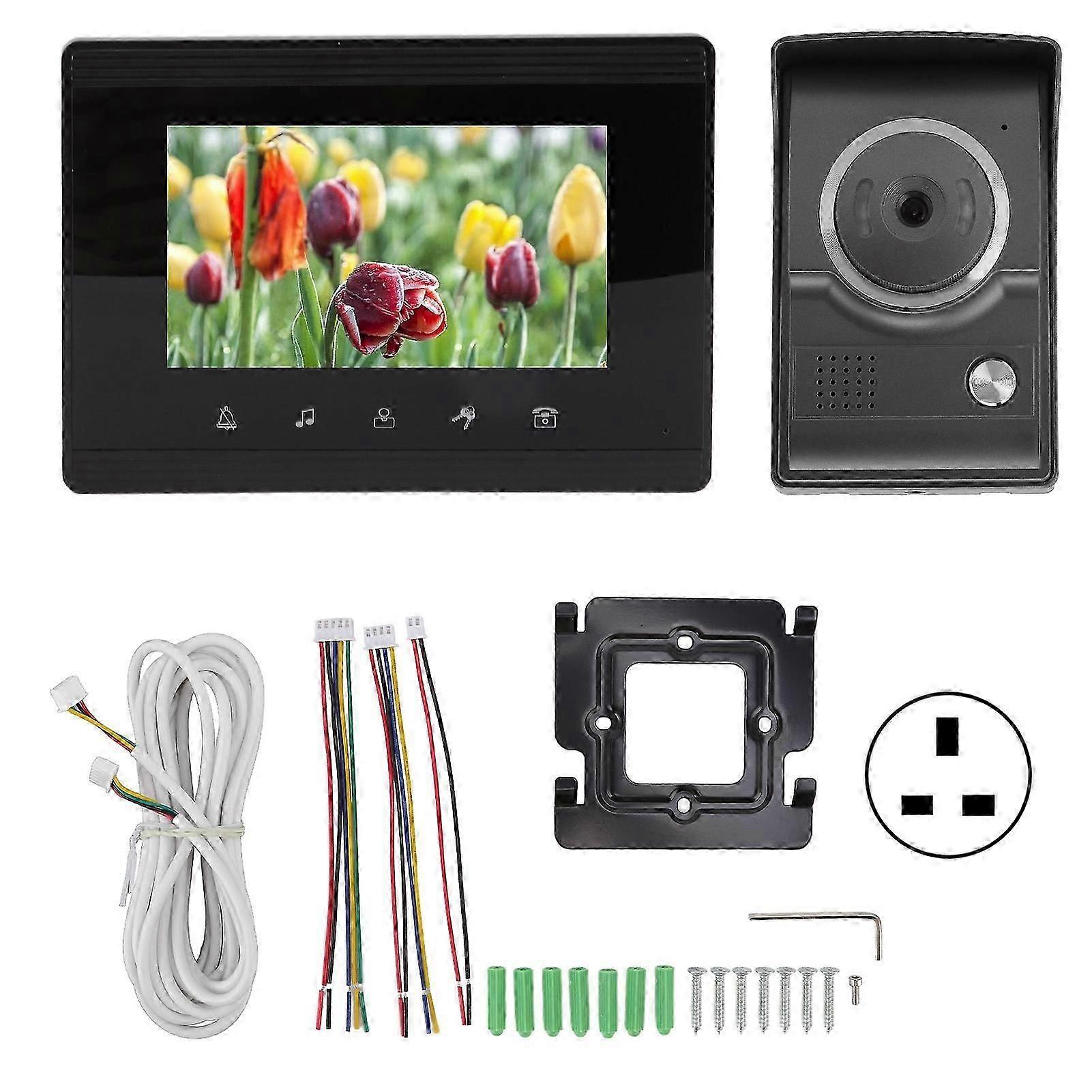 100240v Hd Outdoor Video Door Bell Doorbell Camera With Lcd Display Video Intercom For Home Security Plug