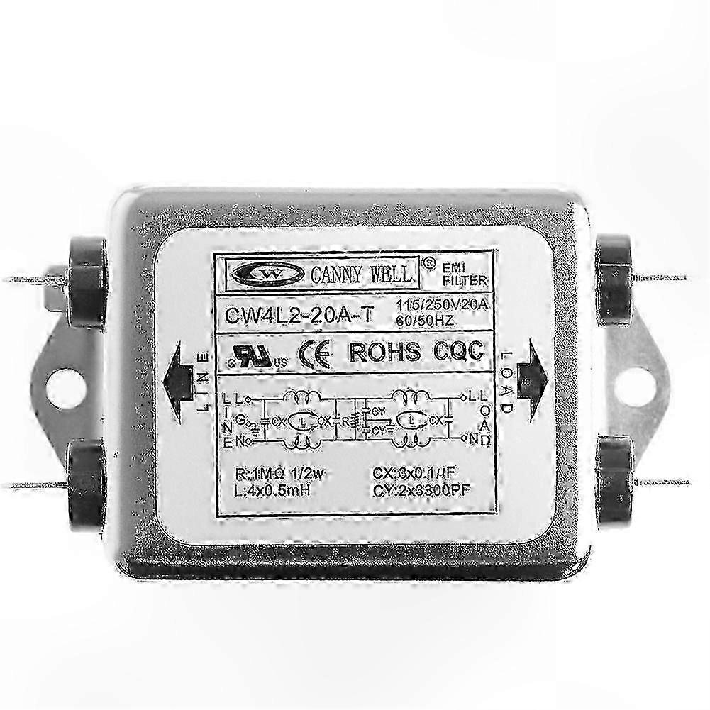 Monophasic Enhanced AC 220V 50/60Hz Power EMI Filter CW4L2-20A-T