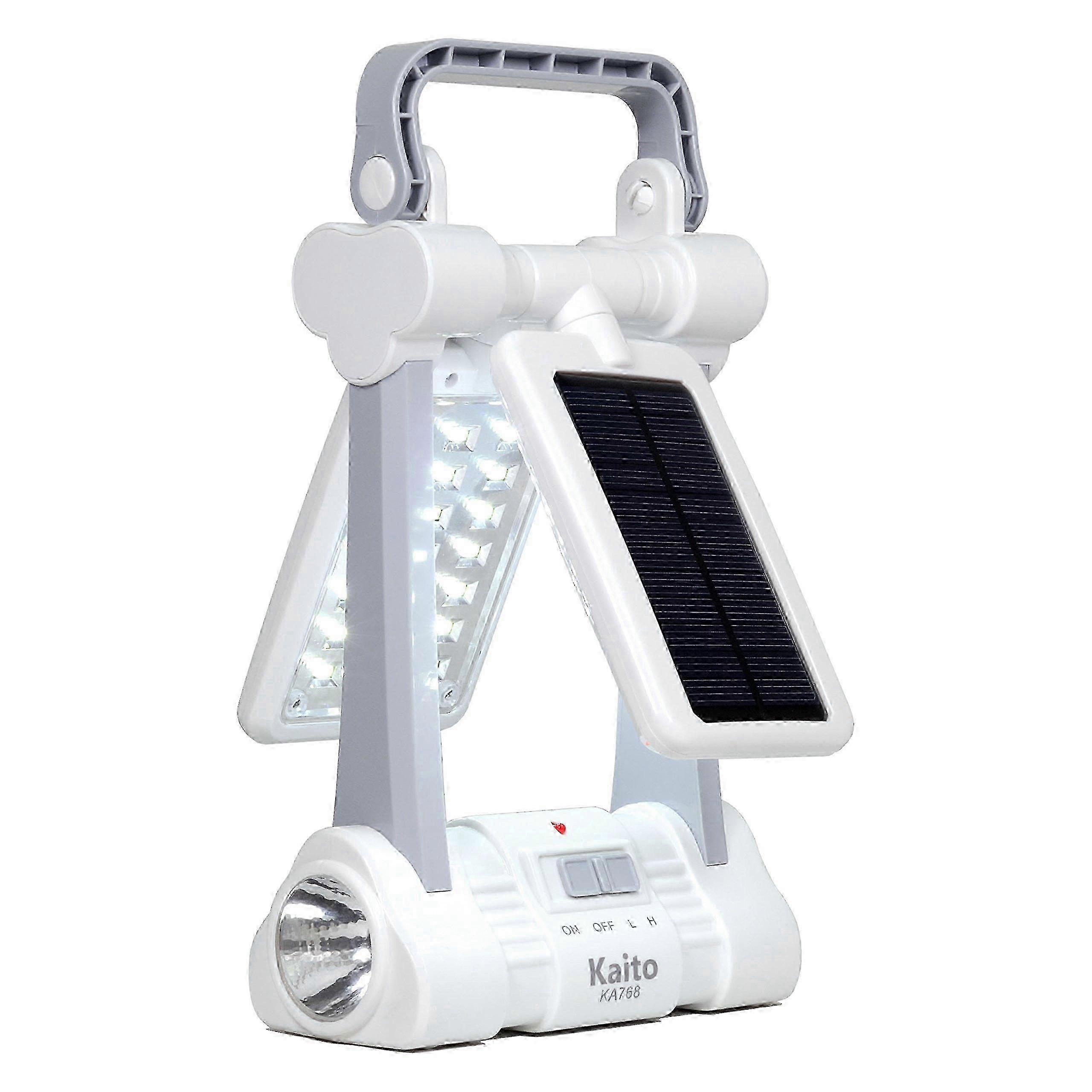 KAITO KA768 Multi -Functional Dual Panel Rechargeable and Solar Energy Lantern LED