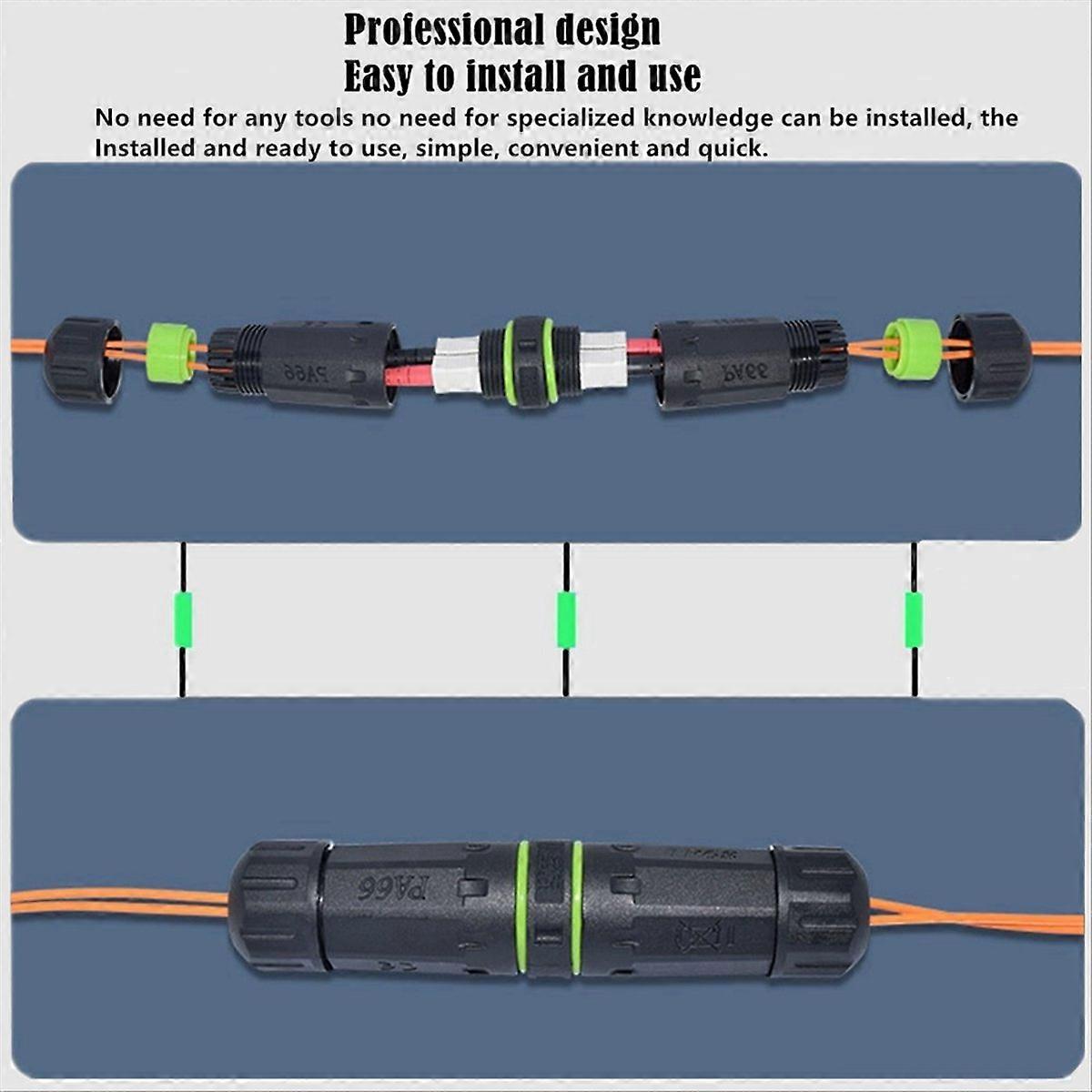 IP68 Waterproof SC Dual Core Fiber Optical Coupler Extend Fiber Optic