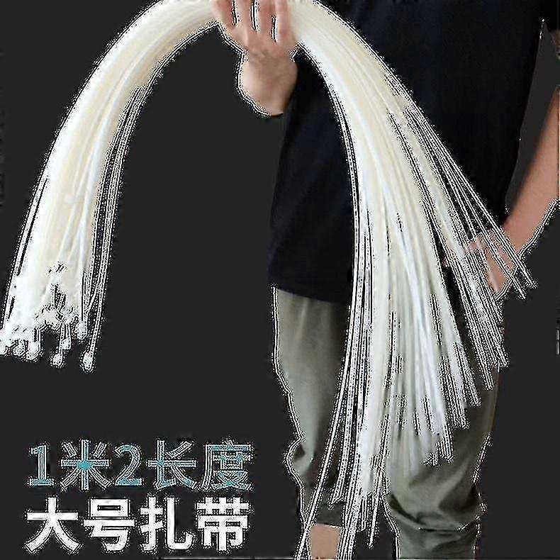 5pcs 0.9*120cm Extra Long Nylon Cable Ties (reusable) Long Cable Zipper White