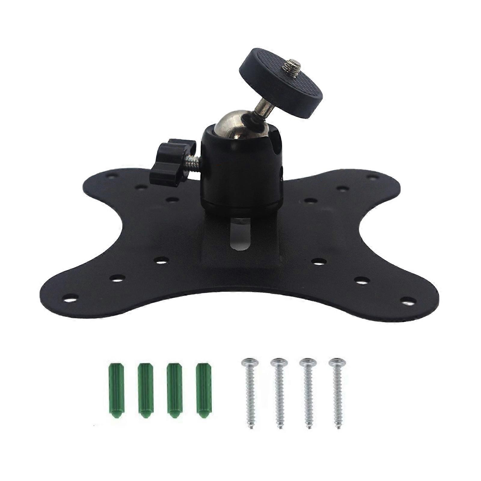 Heavy Duty Single Hole Projectors Wall Bracket 360 Degree Rotation Adjustable Metal Mount With Cable Management Multicolor