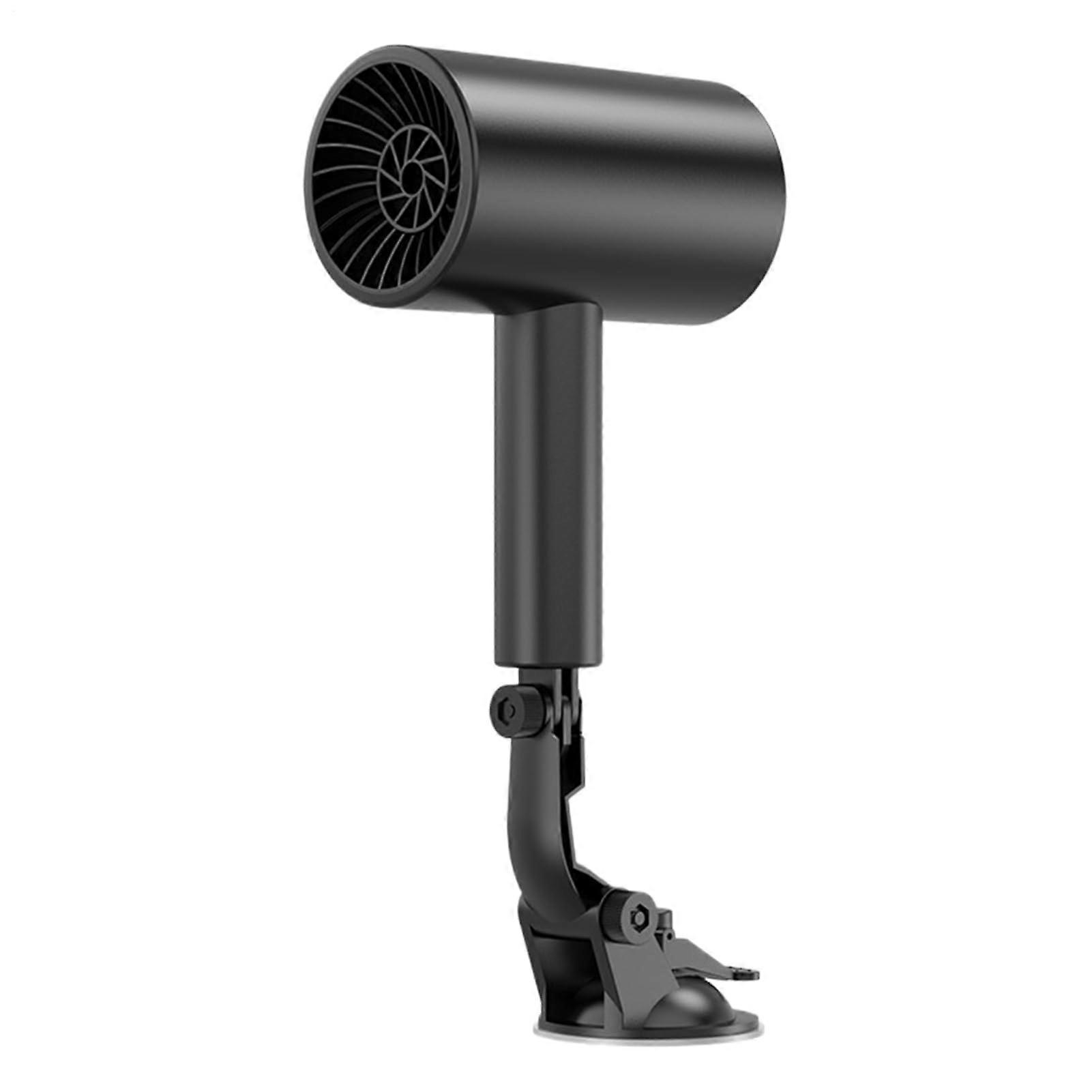 Portable Heater Car Defogger With Split Suction Cup Quick Defrosting Easy Mount Design For Automotive Truck RV Black