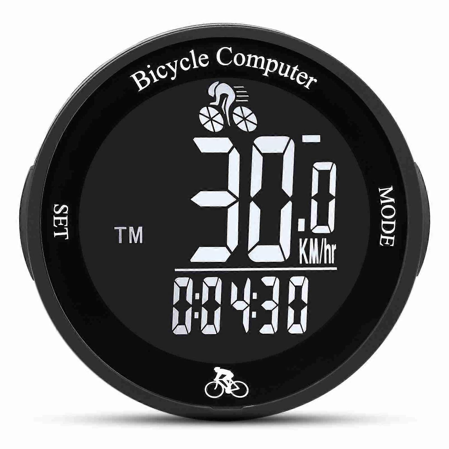 Bike Computer LED Backlight Multifunction Round Wireless Cycle Computer Cycling Odometer