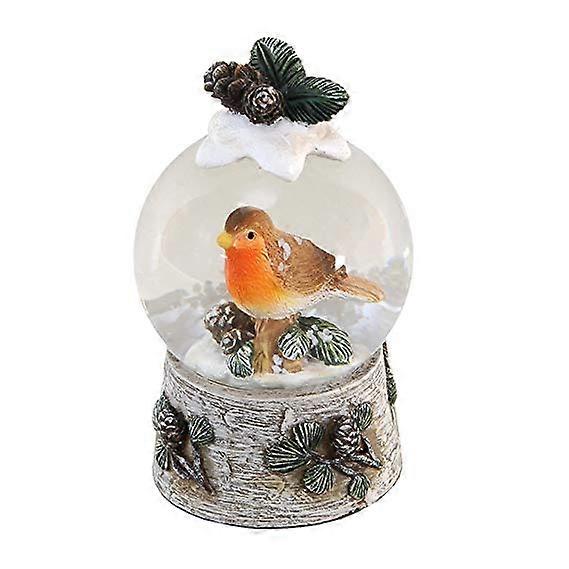 Söpö Robin Snowglobe koristelu