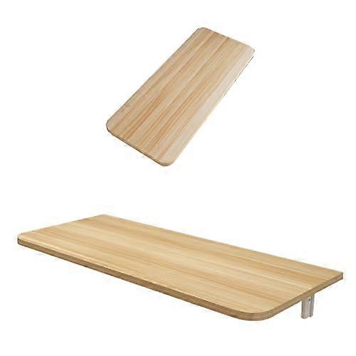 Balcony Hanging Table Wall Desk FoldDown, 60x40 CM, Light Walnut, WallMounted Folding Table For Laptop, Study, Dining