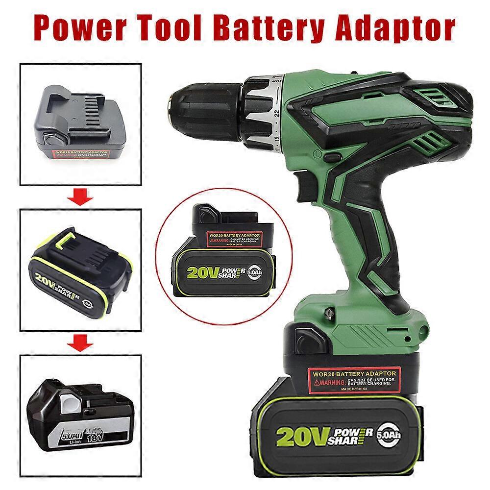 Adapter For Worx 20V 5PIN Li-ion Battery Convert To For Hitachi 18V Power Tool