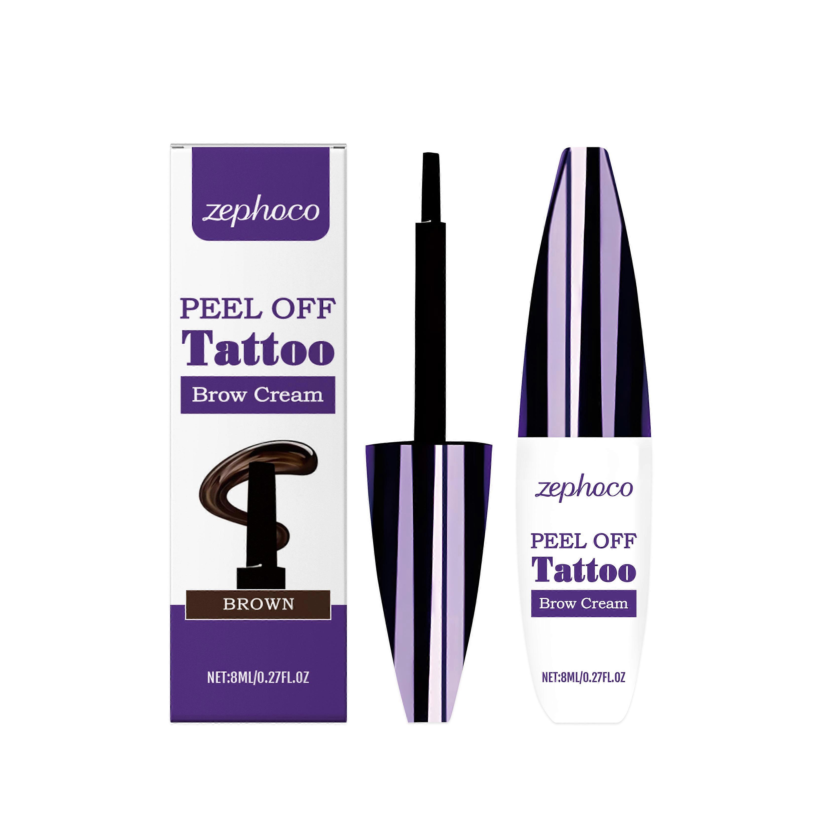 zephoco Brown Tear-Off Liquid Eyebrow Pencil,  Features Natural Bristles, Extremely Fine Strokes That Last Long Without Makeup Smudge And Shaping