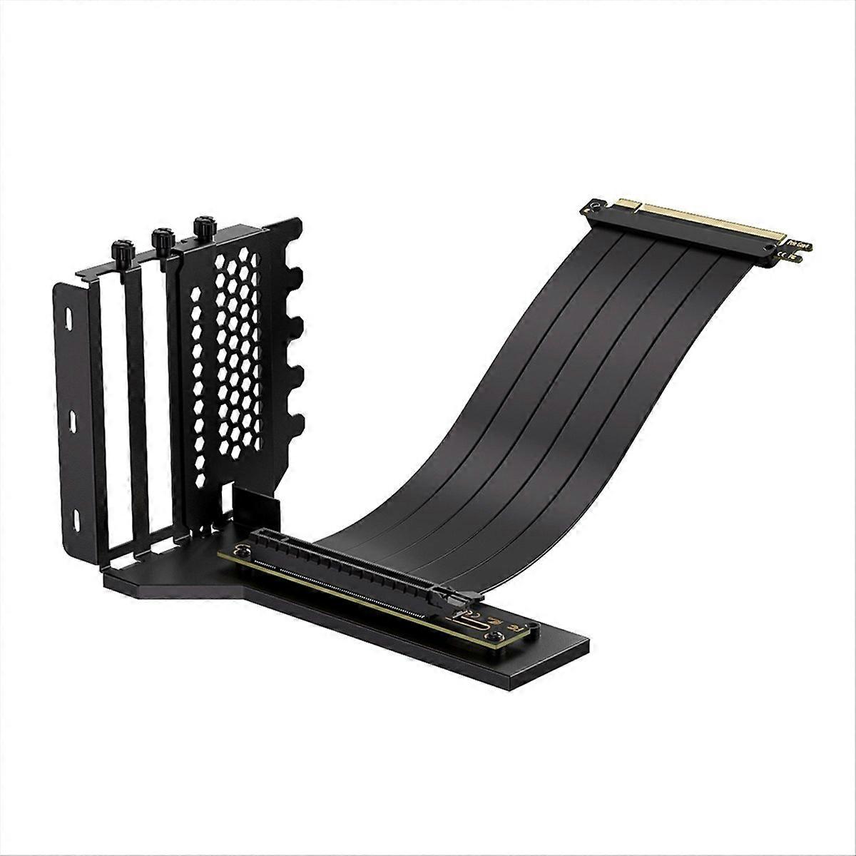 L-Z3 GPU Vertical Mounting Bracket Kit, PCIe 4.0 X16 Riser Cable 200mm, Graphics Card Steering Mount
