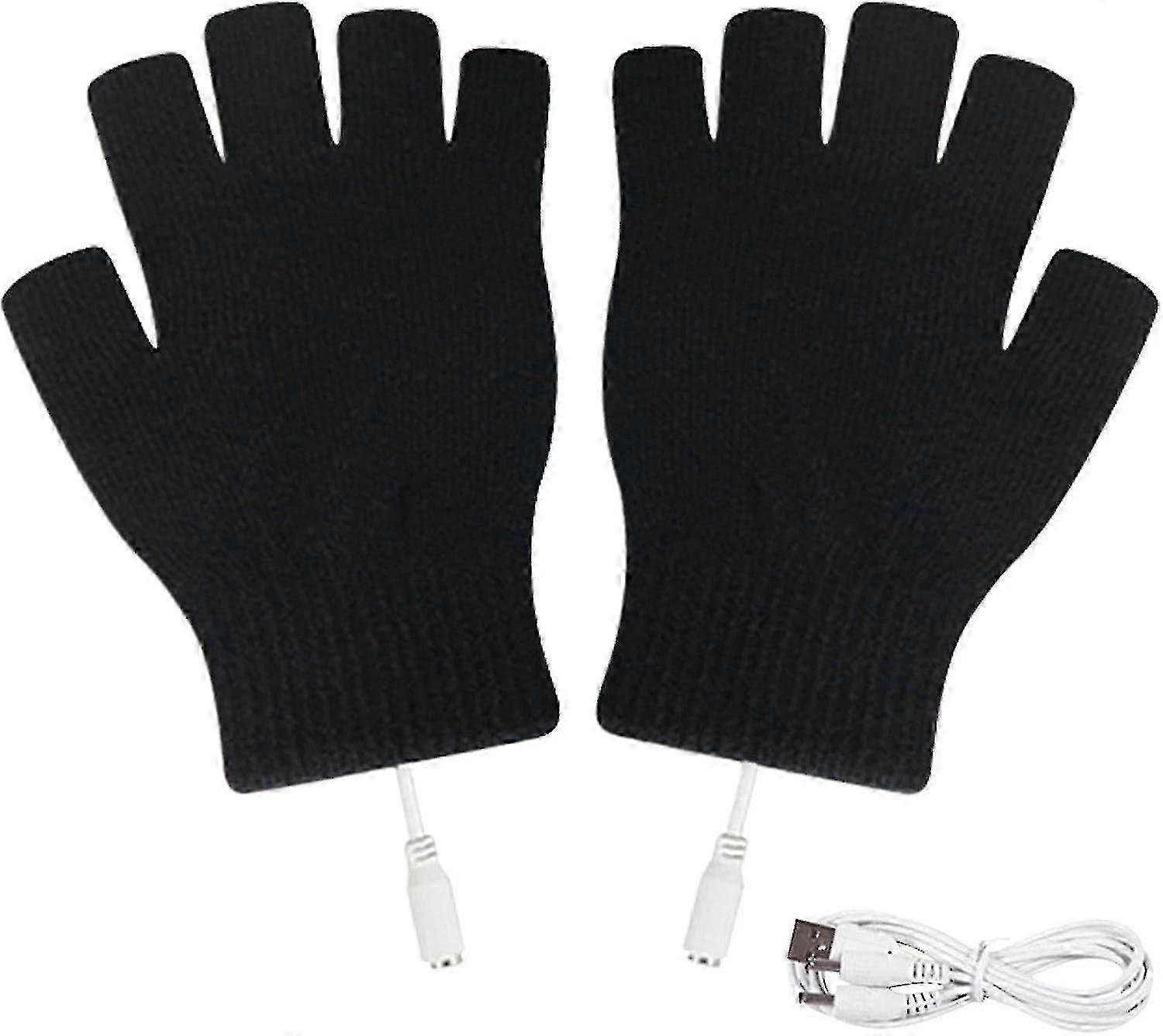 Heated Gloves, Winter USB Gloves, Black