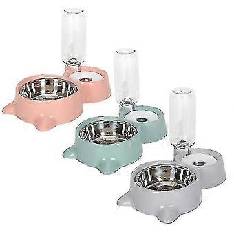 2 In 1 Pet Food And Water Dispenser Automatic Drinker Anti-overturn Pet Feeding Bowl For Cat Dog