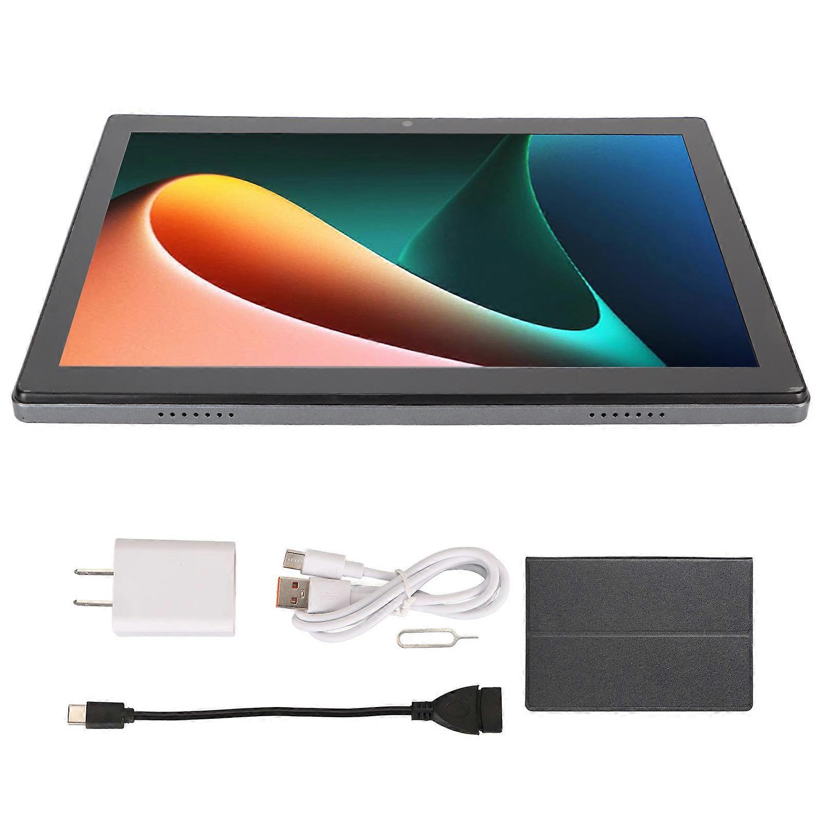 10.1 Inch Tablet PC Octa-Core 8GB RAM 256GB ROM 4G Network Android 13.0 Grey US Plug