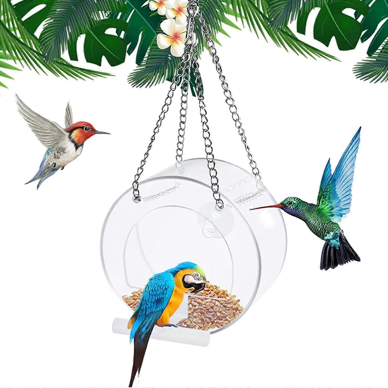 Xerdsx Heated Hummingbird Feeder, Exquisite Round Bird Feeder,courtyard Hanging And Bird Feeder With Suction Cup