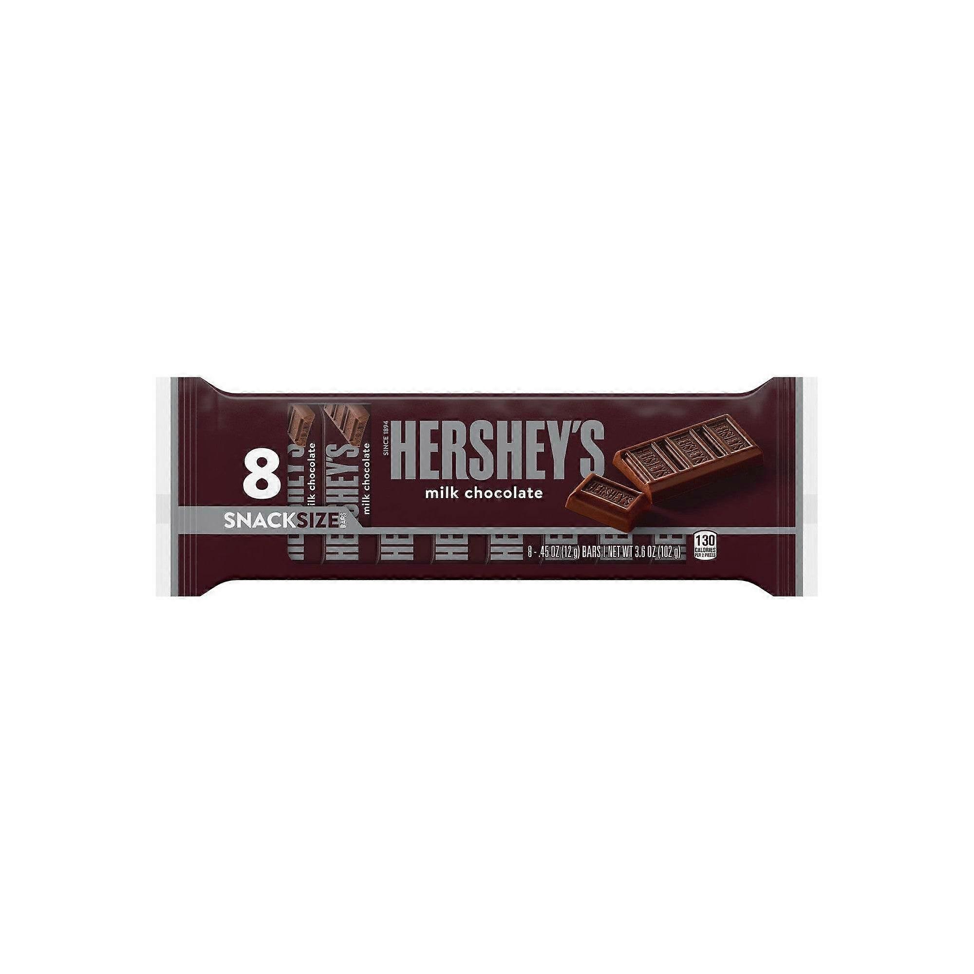 Hershey's Milk Chocolate Candy Bars, Μέγεθος σνακ, 8 Ea