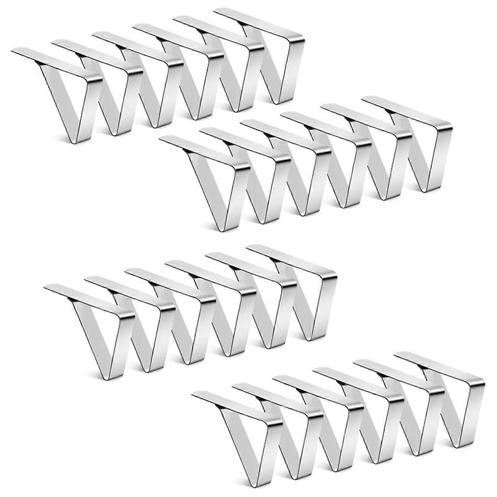 24lots Triangular Metal Tablecloth Clamps Quickly Release Table Fabric Clamps For Smooth Table Presentation Multicolor