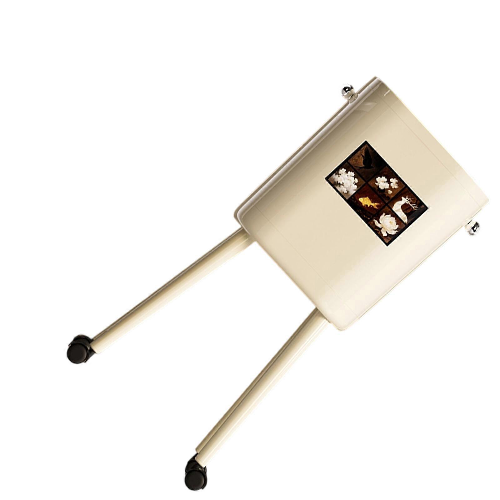 Wheeled Touch Control Waste Container Tall Plan Denial Bend Disposal Permanent PRESENTATION Substance For Kitchen Bathroom Office Use  White