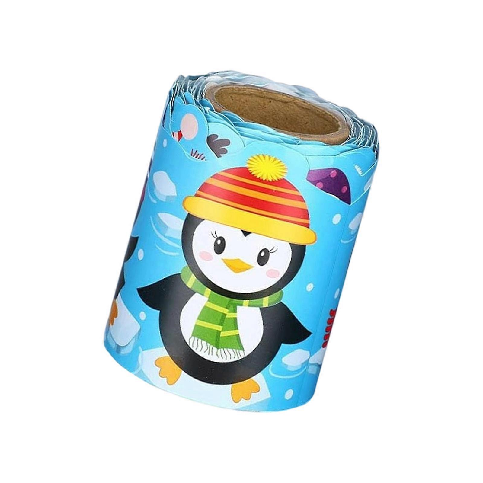 10M Snowflake Snowman Border Sticker For Winter Classroom Decors Adhesive Blackboards Trim Reusable Paper Decoration Multicolor