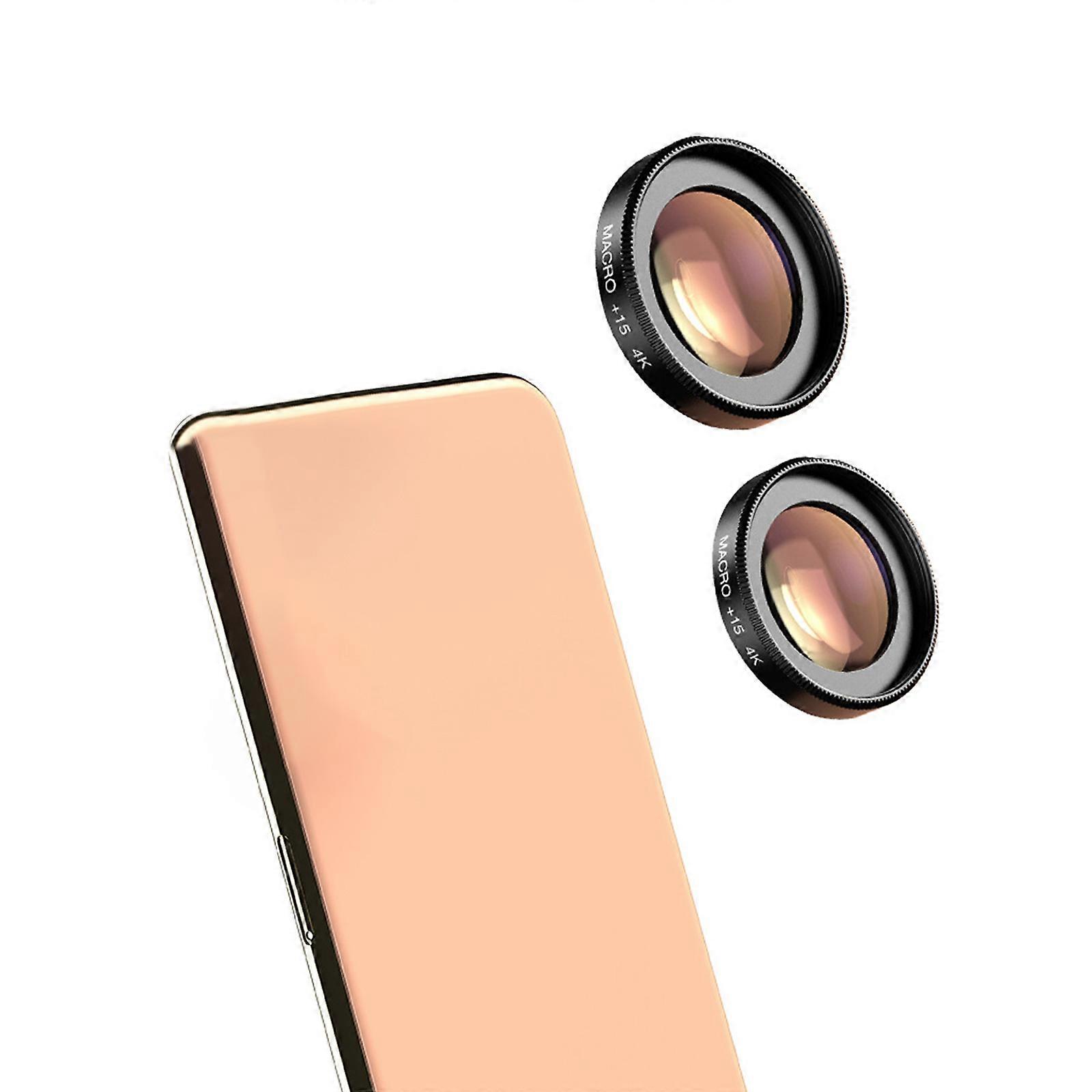 Smartphone Microscope Lens Double Visual Glass Attachments 30X Magnification Universal Clip On Small Travel Size Multicolor