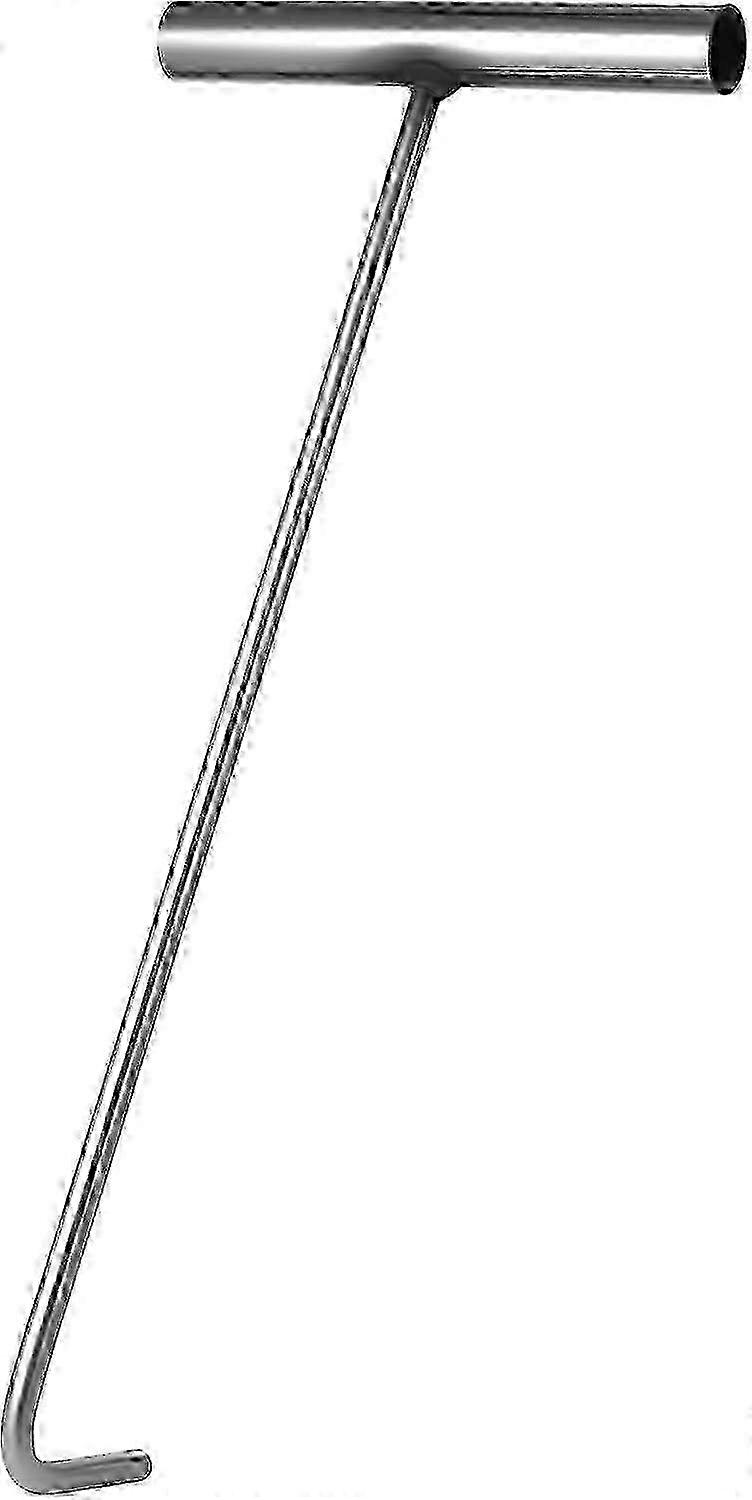 4pcs Stainless Steel T-Hook T Shaped Smoker Meat Hooks Metal s Hooks Utility Tool Hook Tool Vault Lid Hooks