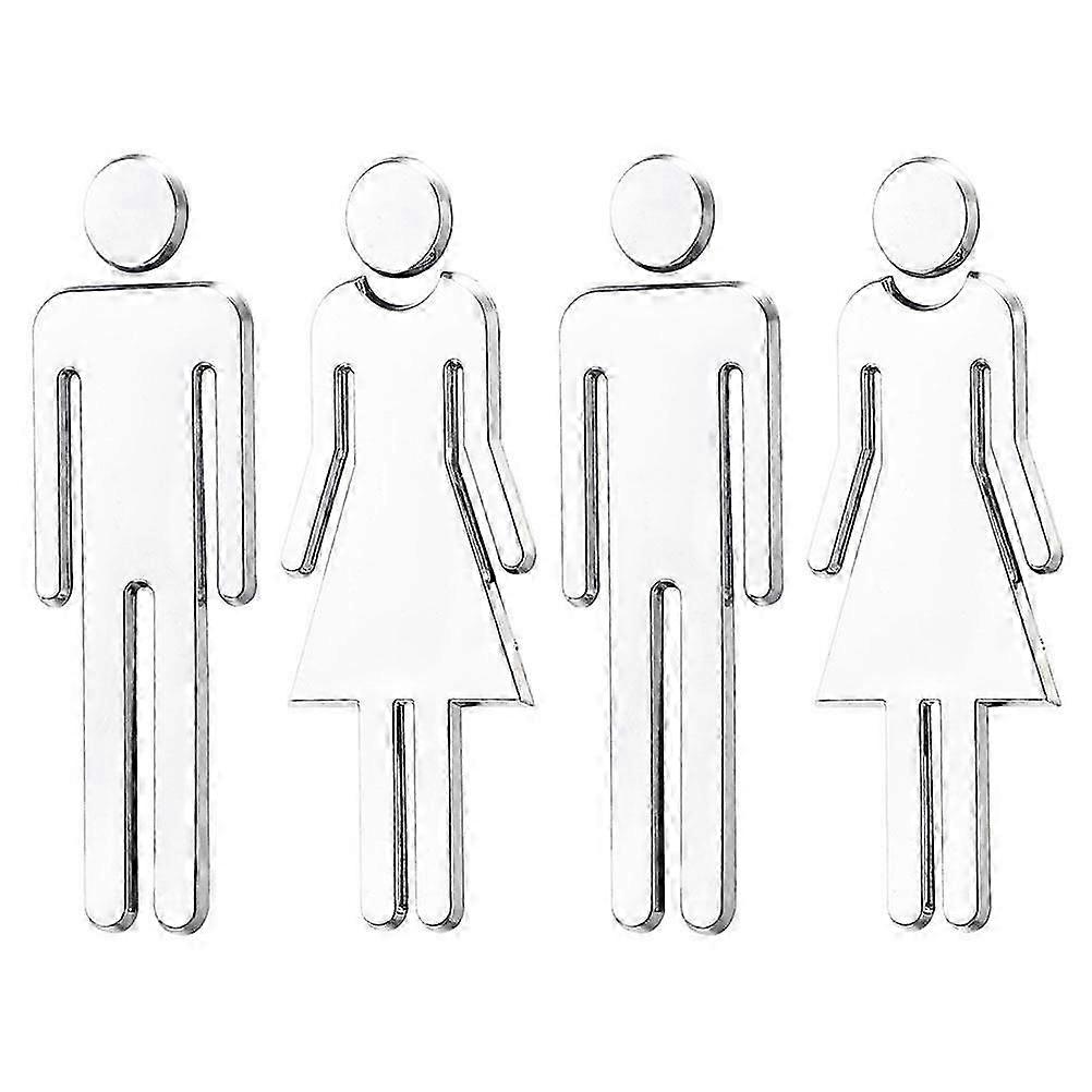 2 أزواج من علامات تعريف المرحاض تسجيل مرحاض تسجيل لوحة تسجيل الحمام التبعي