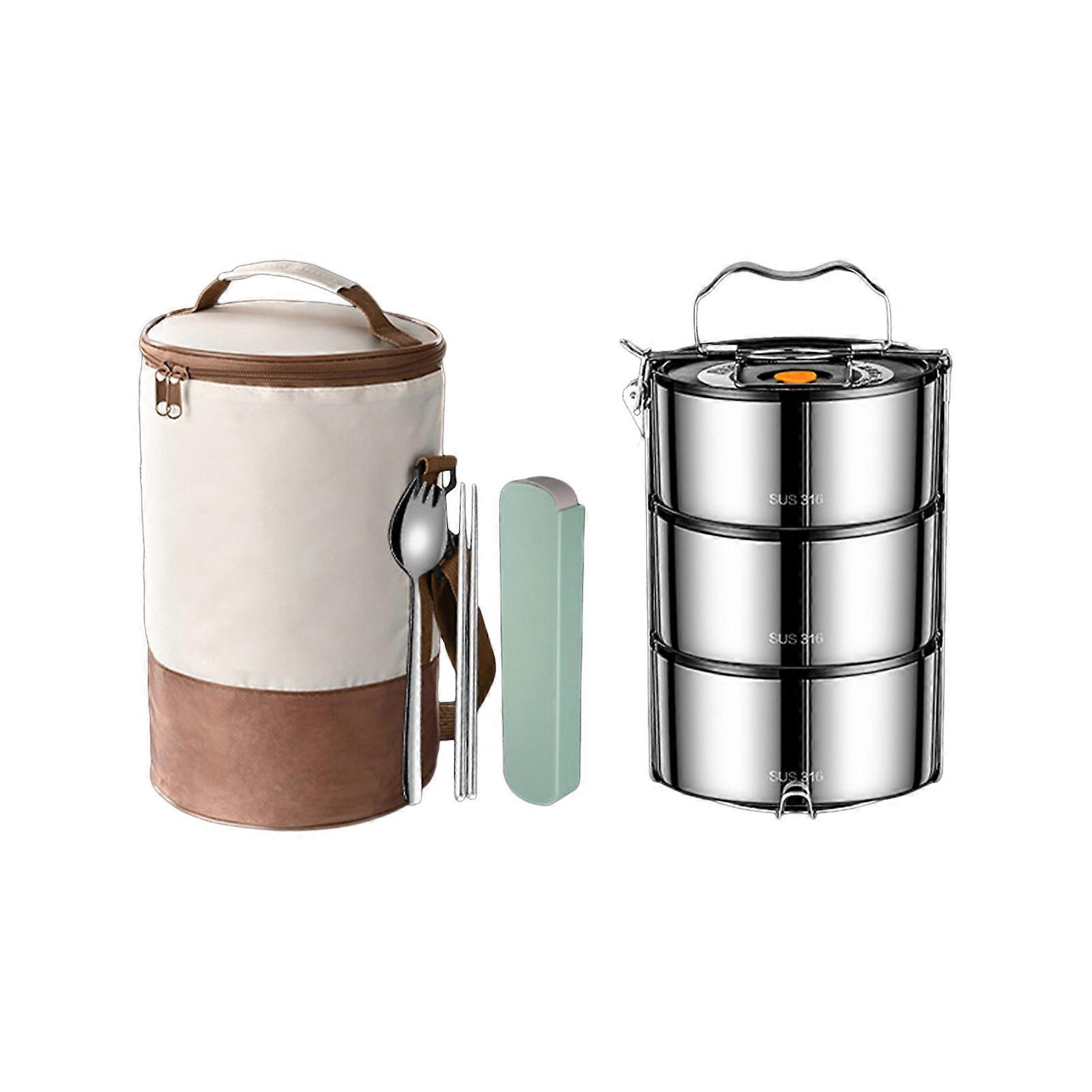 Stainless Steel Lunch Container Durable Lunch Storage Box Long Lasting Food Container Leak Proof Food Box for Daily Use Multicolor