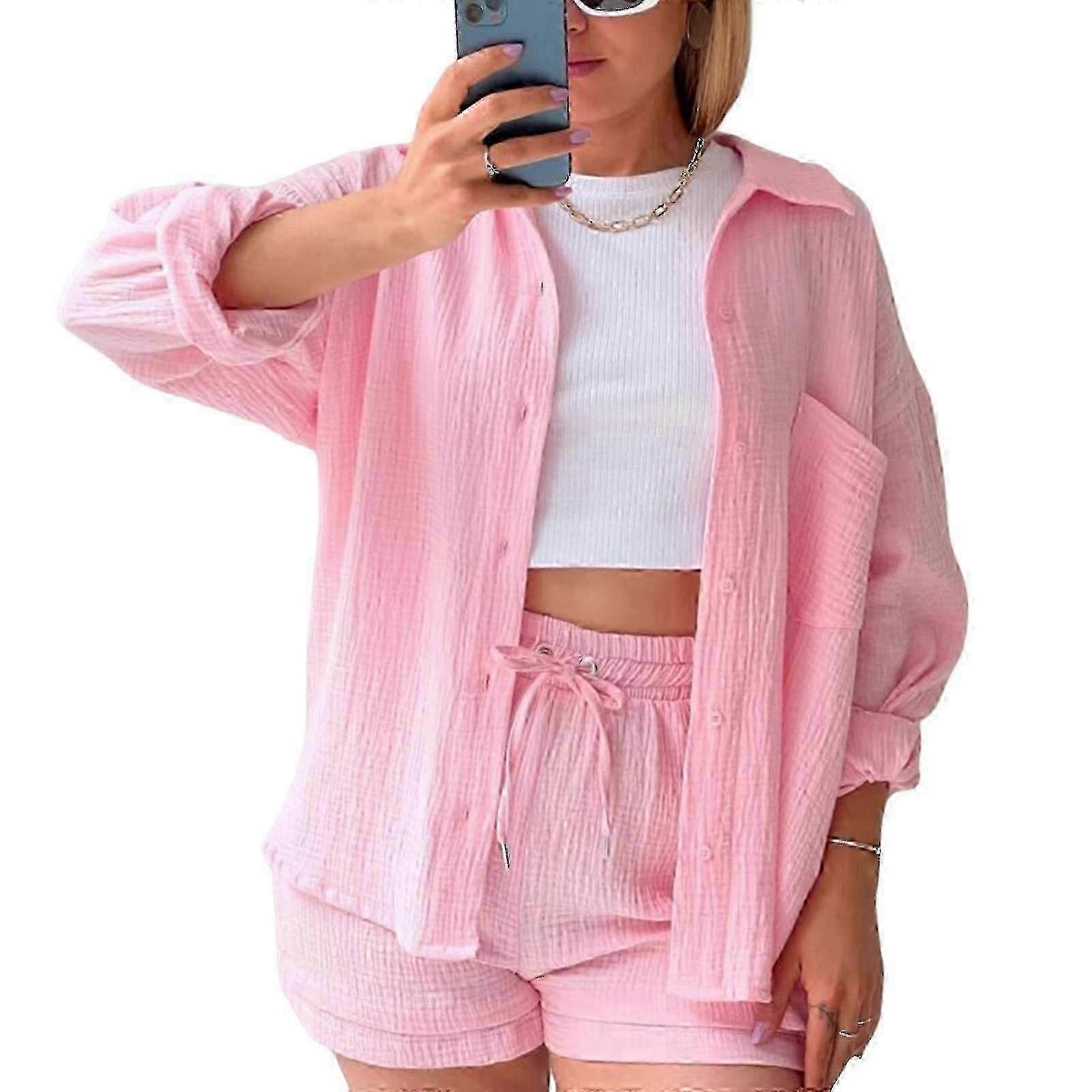 Elastic High Waisted Shorts Set Two-piece Set Of Drawstring Shorts Suitable For Women Formal Daily Party Ball