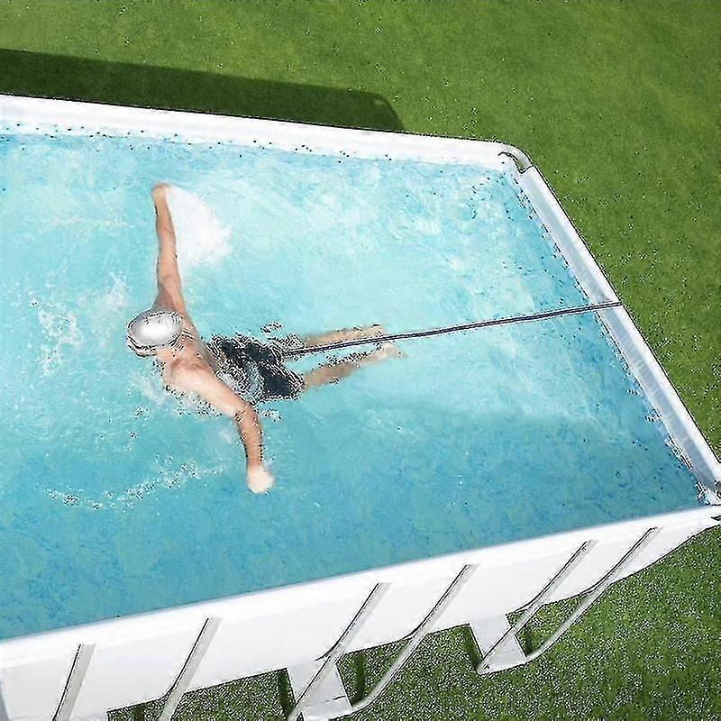 Swim belt for pool training with adjustable resistance bungee