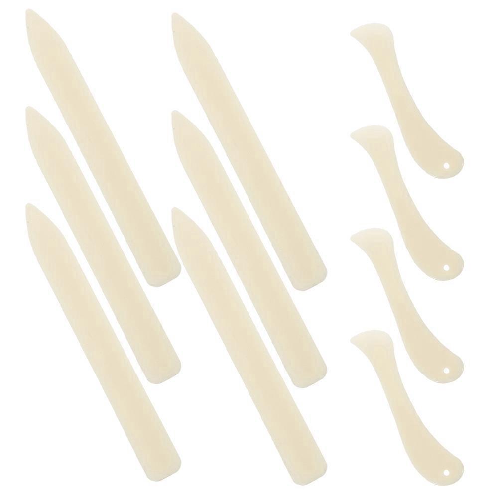 Bone Folder Plastic Folding Tool for Paper Crafting 1Set Beige for Scrapbooking