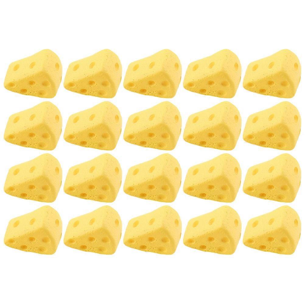 Miniature Cheese Triangle Cheesecakes for Decoration 60Pcs Yellow Plastic