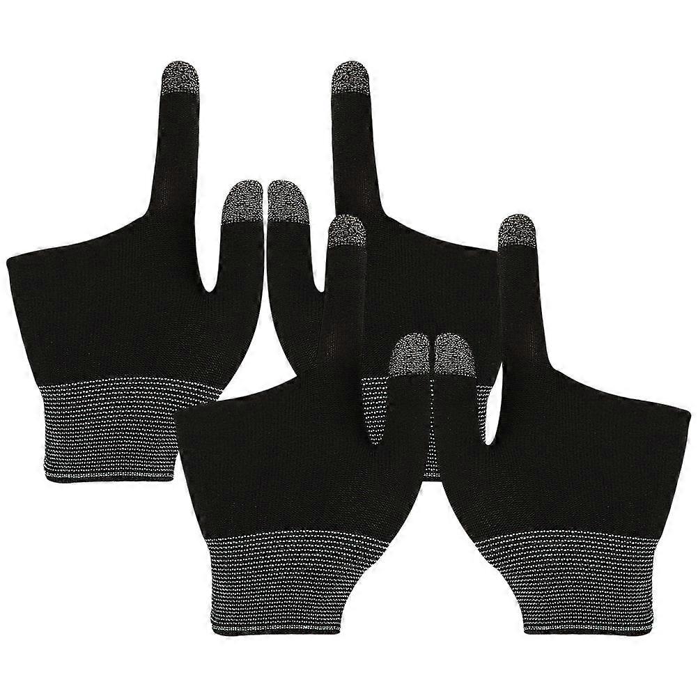 Graphene Fingertip Gaming Gloves for Mobile Devices 2Pairs