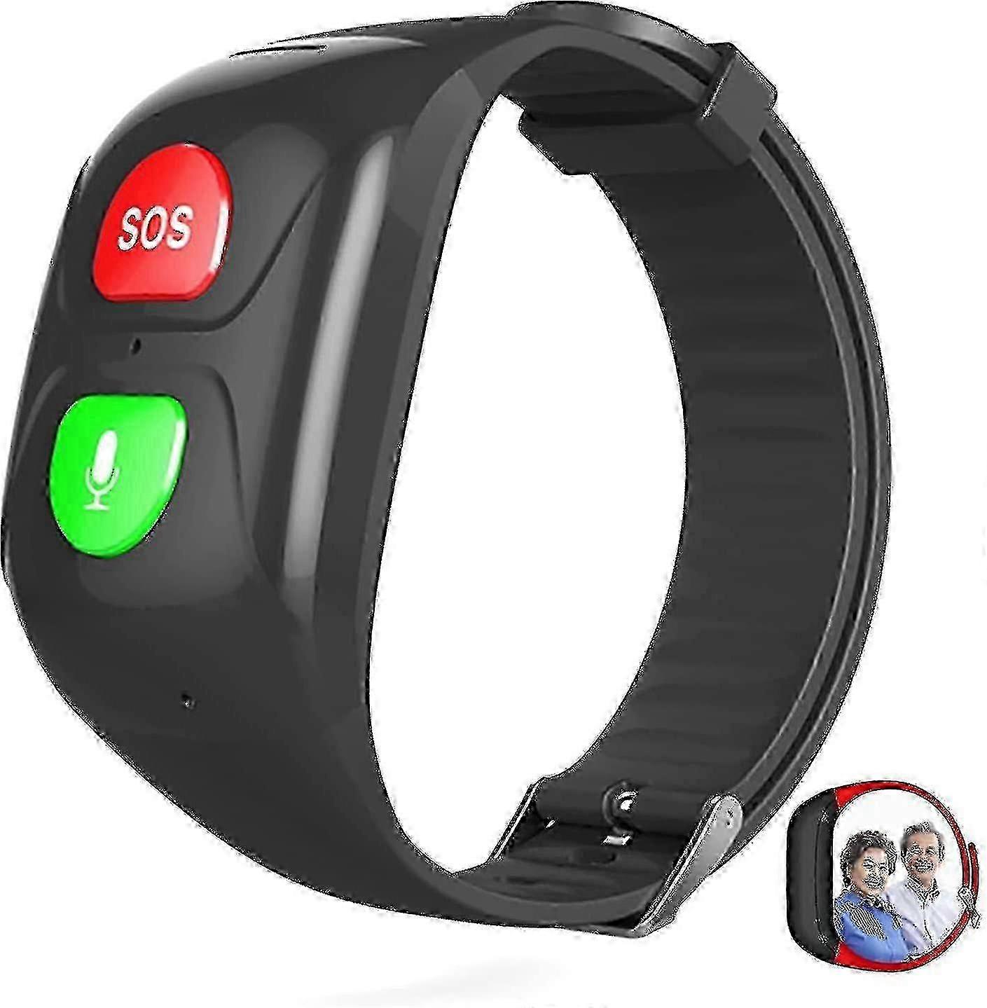 ​SOS GPS Tracker Wristband For Elderly IP67 Waterproof Emergency Call Smartwatch With Location Alerts Safety Device​