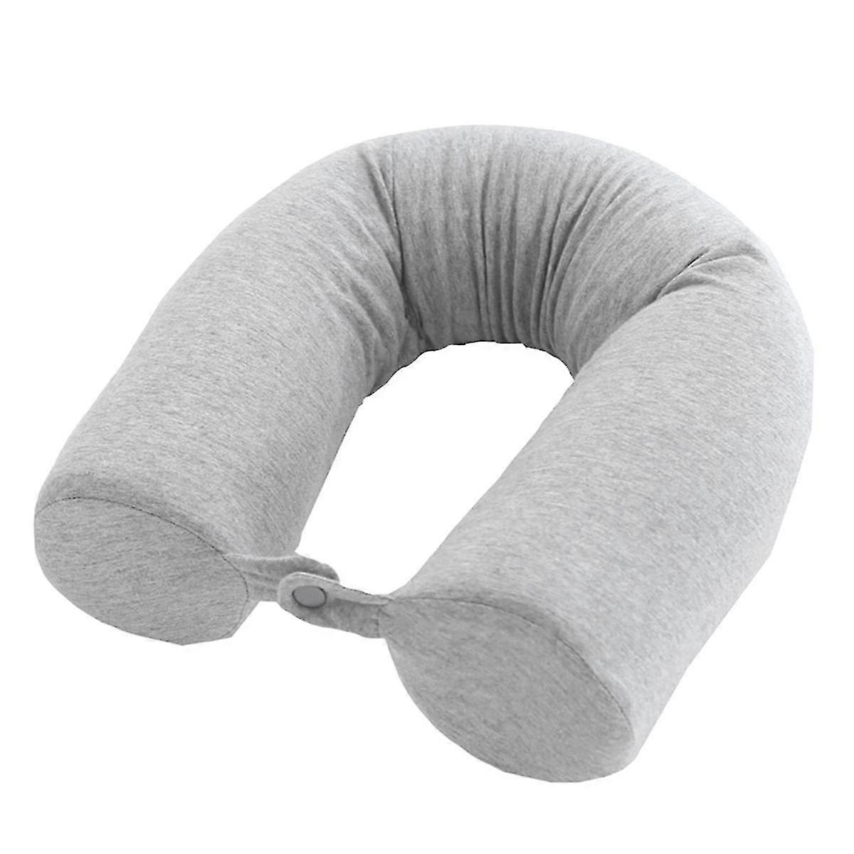 Memory Foam Neck Pillow for Traveling on Airplane, Bus and Train