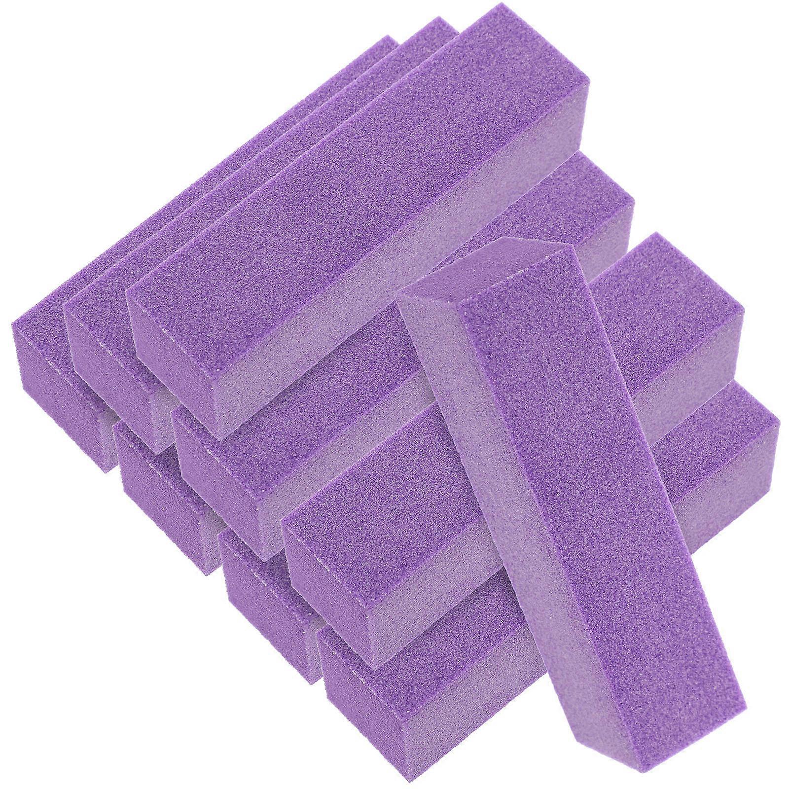 Manicure Nail Files Purple Sponge Nail Buffer Blocks for Trimming 50Pcs