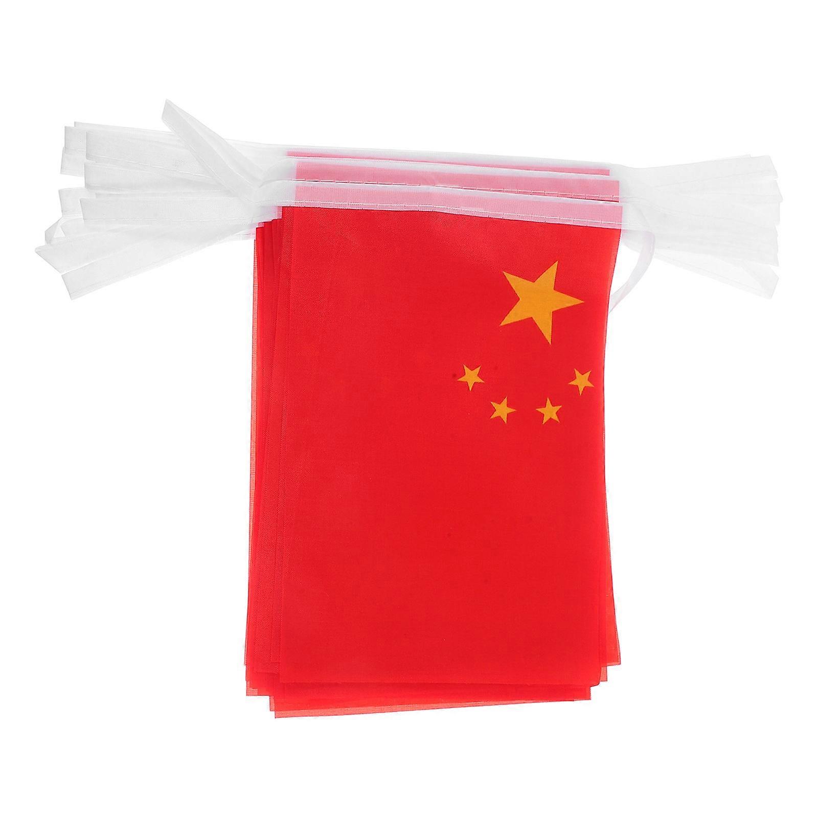 China Flag String Decorations for Events 1Set Mini Chinese Flag Banner