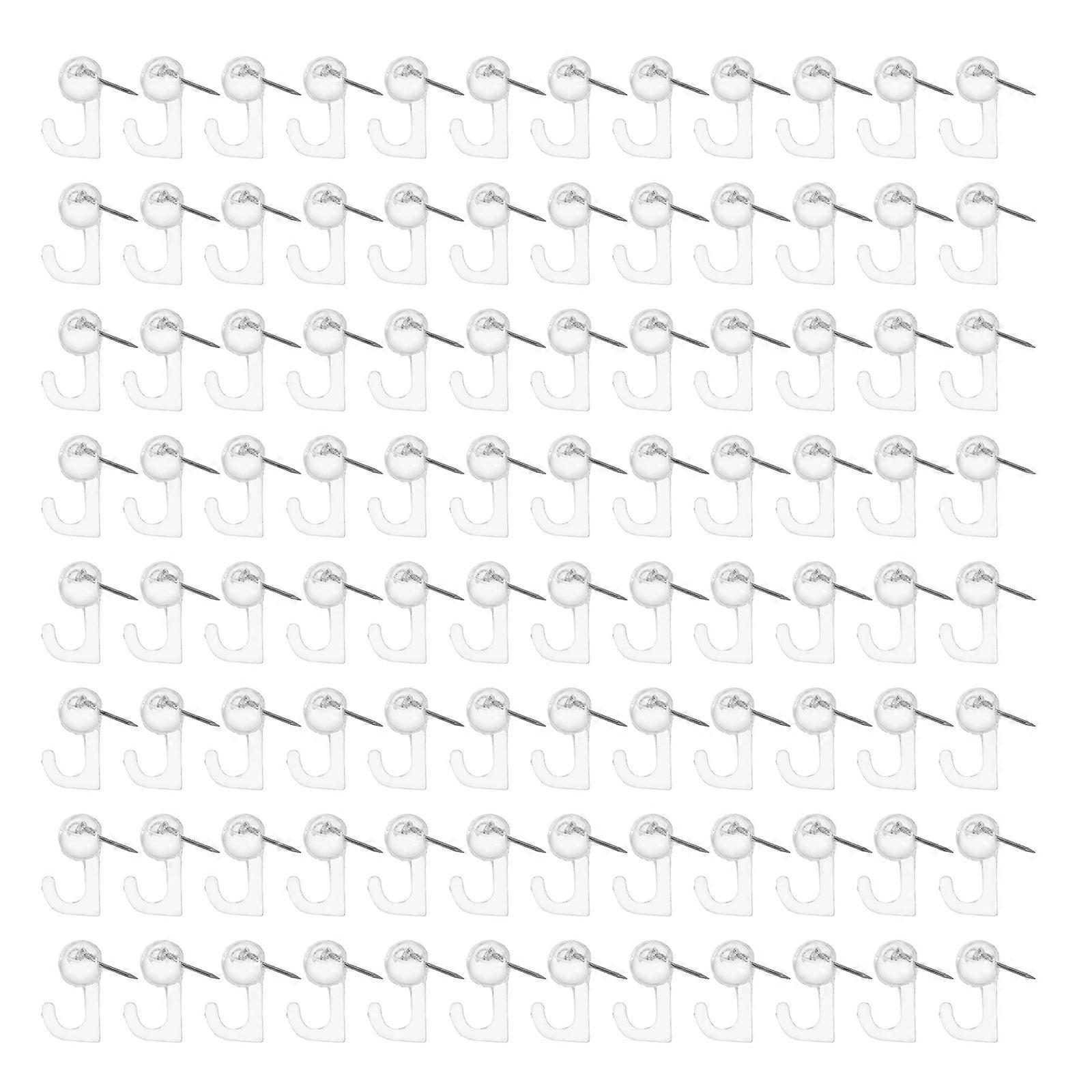 Transparent Thumbtacks Hooks for Hanging 100Pcs Clear Wall Pushpins