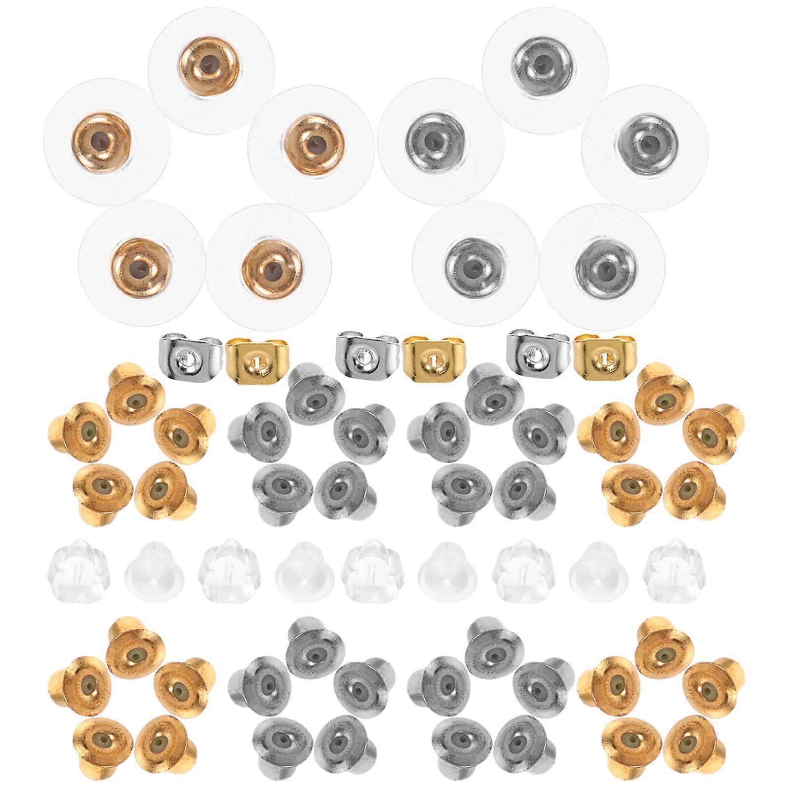 DIY Earrings Stoppers Plastic Backs for Jewelry Making 3Sets Pack