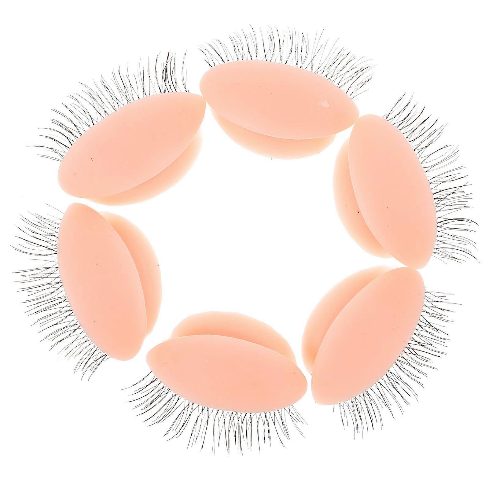Eyelash Practice Eyelids Silicone Material for Lash Extension Training 3Pairs