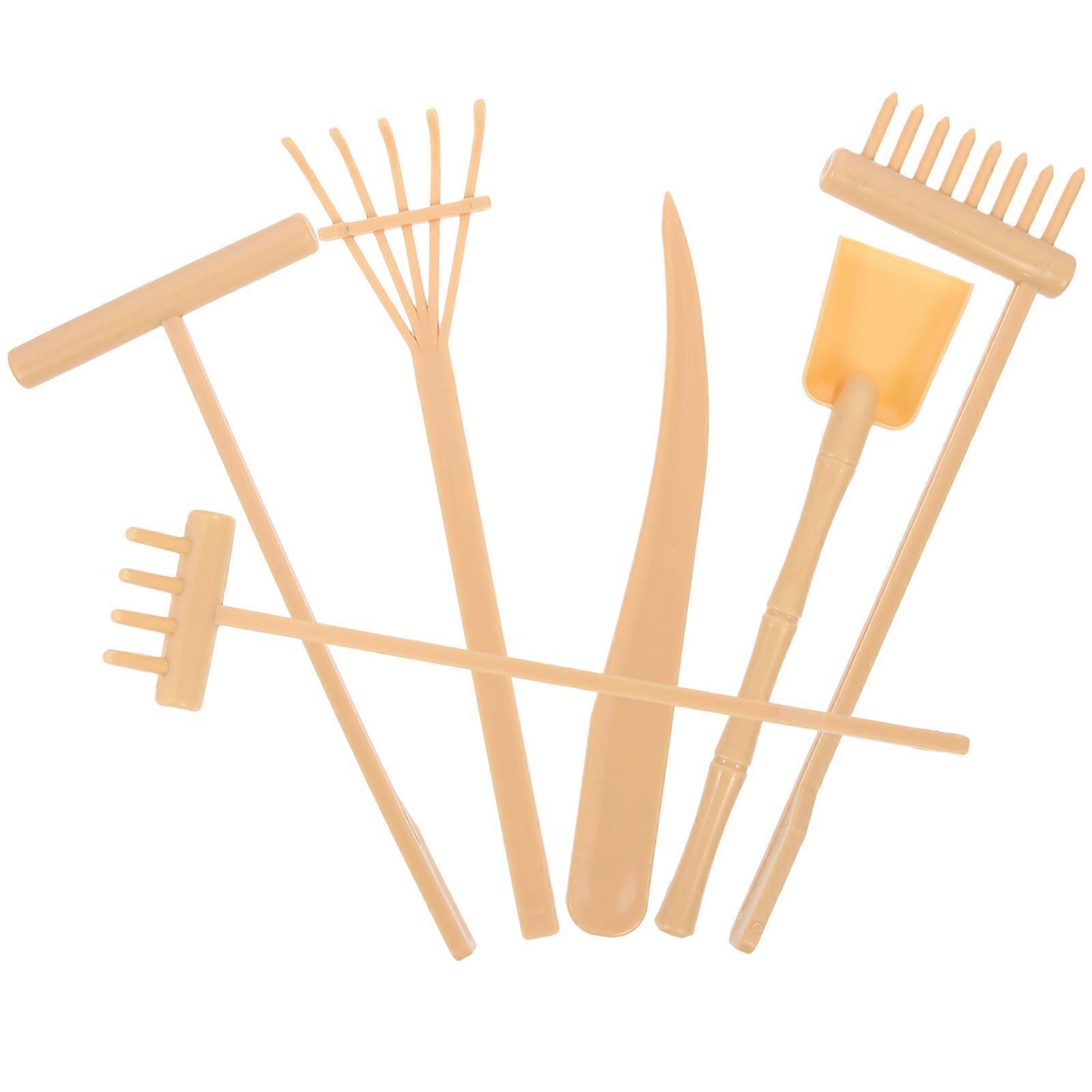 Zen Garden Tools 18Pcs Mini Rake for Decorating Khaki Sand Tray Kit
