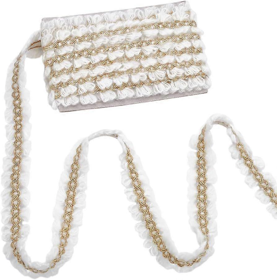 5M Gimp Gimp Braid Lace Trim Centipede Lace Ribbon Upholstery Trim Gimp Fringe Trim for Curtain Slipcover Decoration Bouquet Embellishments and DIY Co